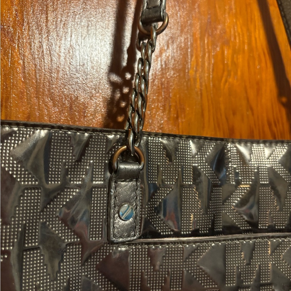 MICHAEL KORS Metallic Silver Jet Set Chain Tote Bag - Picture 3 of 8